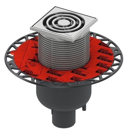 Трап TECEdrainpoint вертикальный S130, с универсальным фланцем Seal System.